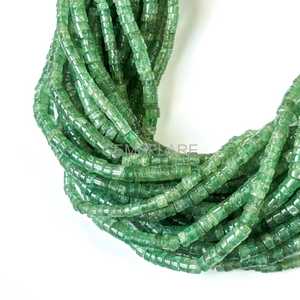 AAA Green Strawberry Quartz Heishi Beads 5MM Smooth Strawberry Quartz Gemstone Beads Strand For Jewelry Making Wholesale Bulk - Product Image 4