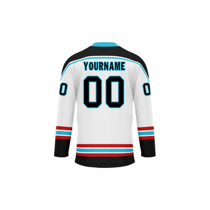 Trendy Custom Graphic Ice Hockey Jersey Streetwear Style Neon <b>Skeleton</b> Printed Hockey Shirts Men - Product Image 3