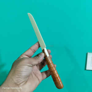 Cuchillo artesanal de hueso de búfalo blanco con mango de madera, utensilio natural para cocina y comedor a precio económico. - Product Image 6