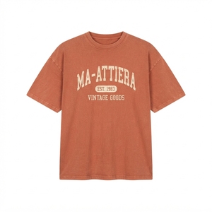 Camiseta Oversize Vintage Lavada para Hombre, Cuello Redondo, Manga Corta, Estilo Casual Urbano, Algodón, Estampado Gráfico, Ajuste Relajado - Product Image 3