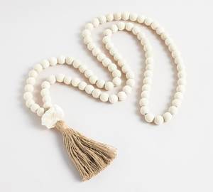 Guirlande élégante de perles en bois pour la décoration de réception de mariage, centre de table, accent de style pour la salle. - Product Image 1