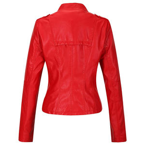 Vestes en cuir véritable pour motards d'hiver, vente chaude, veste de moto personnalisée, veste de motard en cuir, veste de moto slim pour femme - Product Image 2