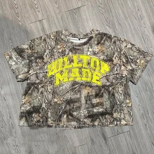 Özel üretici yüksek kaliteli t shirt erkek kamuflaj t-shirt ekran baskı camo t-shirt erkek giyim