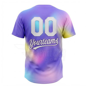 New Style Custom Printed Baseball Two <b>Button</b> Shirts Polyester Fabric Baseball Two <b>Button</b> Shirts - Product Image 3