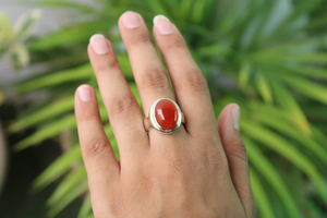 Natural Carnelian <b>Midi</b> <b>Ring</b> 925 Sterling Silver Gemstone Handmade <b>Ring</b> Carnelian <b>Ring</b> Carnelian Silver <b>Ring</b> - Product Image 4