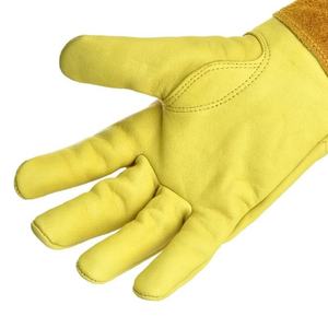 Leather Full-Palm Tig Welding Gloves with Fire Pit Working Gloves Anti-Static Work Protection - Product Image 2