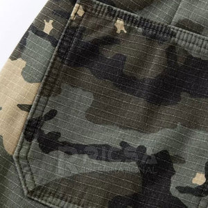 Shorts de chasse décontractés personnalisés pour hommes, 100 % coton, couleur unie, écologiques, légers, respirants, séchage rapide, avec cordon de serrage à la taille - Product Image 4