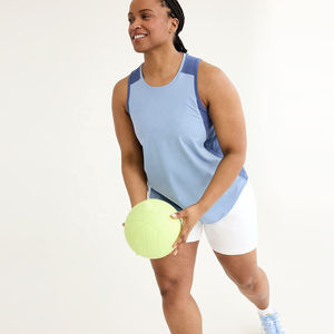 Débardeur en coton pour femme, basique, décontracté, pour la gym, col rond, sexy, sans manches, style vintage, respirant, tricoté - Product Image 1