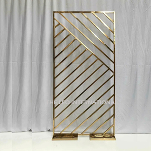 Set of 2 <b>Backdrop</b> <b>Stand</b> Metal Using Floor Golden Wedding Decoration Arch Wedding Outdoor Scene Decoration Flowers - Product Image 5
