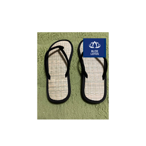 Sandales d'intérieur plates en lin bleu de haute qualité, durables et douces, légères, pour hôtel et maison, toutes saisons, désodorisantes - Product Image 1