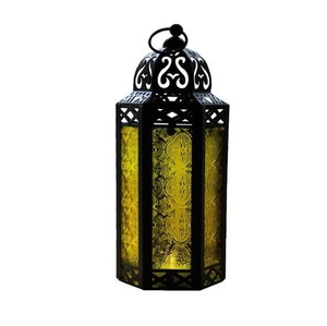 Contemporary metal <b>candle</b> <b>lantern</b> created for premium ambiance enhancement in homes patios and dining spaces - Product Image 4