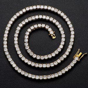 สร้อยคอเทนนิสเพชรทรงกลมทองคำแท้ 14K 18K แบบขายส่ง สร้อยคอแบบ Eternity Choker สำหรับผู้หญิง เครื่องประดับชั้นดี ของขวัญ - Product Image 6