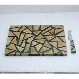 Tabla de cortar de madera y resina de diseño moderno, tabla de cortar con incrustaciones de resina, tabla de quesos de madera, tabla de quesos a precio de fábrica al por mayor - Product Image 1