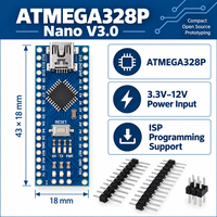 Module de développement ATMEGA328P Nano V3.0 avec ports Type-C, Mini USB, Micro USB et pilote CH340 pour l'électronique STEM - Vente en gros