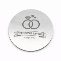 Posavasos de Acero Inoxidable con Logotipo Grabado con Láser Personalizado, Regalo Circular para el Oktoberfest