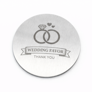 Sous-verre en acier inoxydable personnalisé avec logo gravé au laser, cadeau circulaire pour l'Oktoberfest - Product Image 3