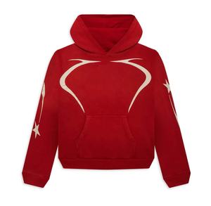 Chándal de algodón desgastado para hombre, pantalones de chándal con lavado ácido para hombre con cremallera personalizada, Sudadera con capucha y logotipo impreso - Product Image 2