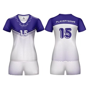 Unisex Sleeveless <b>Volleyball</b> Jersey <b>Set</b> Customized Colors V-neck Solid Moisture Wicking Fitted Athletic Sublimated Uniform - Product Image 5