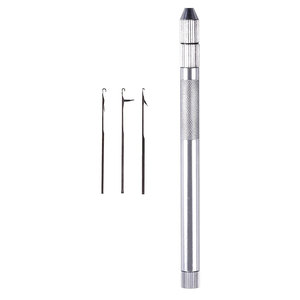 Professional Hair Extension Hook Loop Tool Set with Replaceable Stainless Steel <b>Needles</b> for Micro Ring <b>Bead</b> Threading Salon Kit - Product Image 1