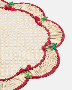 Sets de table uniques en raphia, formes et motifs variés, accessoires de table en raphia texturé faits à la main, napperons en raphia naturel tressé pour une table stylée - Product Image 2