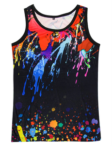 Camisetas sin mangas deportivas personalizadas al por mayor, sublimadas, de punto, sin costuras, ligeras, con cuello redondo para hombre, 100% poliéster, cómodas - Product Image 3