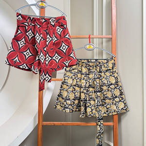 New Elegant Floral Print Women's Summer <b>Shorts</b> Chic Dress with Pocket <b>Belt</b> Loop Quick Dry Breathable Hot <b>Short</b> Ruffle Decoration - Product Image 5