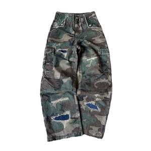 Pantalones Personalizados para Hombre con Estampado de Camuflaje, Anchos, Holgados, Casuales, Transpirables, 100% Algodón, Lona Tejida Ecológica - Product Image 1
