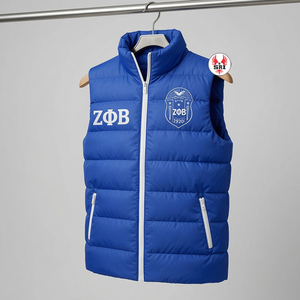 Gilet ajusté pour femme Zeta Phi Beta - Vêtement d'extérieur imperméable, écologique et respirant en polyester/nylon avec logo personnalisé sur le devant - Product Image 2