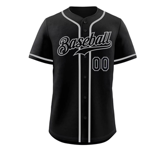 Uniformes de béisbol profesionales personalizados con transferencia de calor, camisetas de béisbol personalizadas con cuello abierto - Product Image 5