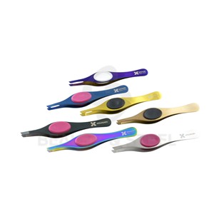 Professional Slanted Tip Eyebrow Tweezers with Ergonomic Rubber Grip for Precision Hair <b>Removal</b> and Facial Grooming - Product Image 4