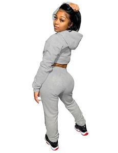 Tissu en coton avec logo personnalisé de haute qualité Econex Sports Top à capuche pour femmes Gym Jogging Survêtement pour femmes Vente en gros - Product Image 6