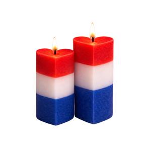 Vela Aromática Patriótica Americana Roja, Blanca y Azul para el 4 de Julio, Regalo Festivo del Día de la Independencia, Hecha a Mano con Cera de Soya No Tóxica - Product Image 2