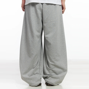 OEM Service Baggy Wide Leg Cotton Sweatpants Loose Joggers Drawstring Waist Adjustable Cuffs <b>Lounge</b> Athletic <b>Pants</b> - Product Image 2