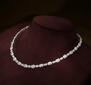 Collar de Diamantes Cultivados en Laboratorio con Certificado IGI, Cadena de Oro, Corte Ovalado, Estilo Vintage Minimalista, Joyería Fina, Regalo para Mujer - Product Image 3