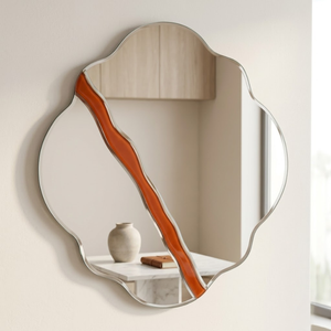 Designer Oval Wall <b>Mirror</b> 23.5" x 21.5"Inch |Contemporary Stylish Glass <b>Mirror</b> |Decorative <b>Mirror</b> for Home Interior Living Room - Product Image 3