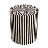Modern Bone Inlay Console Drum/<b>Stool</b> Eco-Friendly Handmade Contemporary Antique Living Room Bedroom Furniture Hotels Workshop - Product Image 5