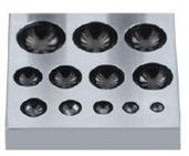 Bloc de repiquage en fer à 12 cavités, finition miroir, moule de forme irrégulière, outils de moulage de bijoux DIY SUNTOOLS/STIPL Modèle 269J Punjab - Product Image 3