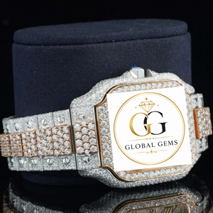 Excellent Quality Stainless Steel Fully Iced Out Diamond Watch for Men and Unisex Available for Export Price from India - Product Image 6
