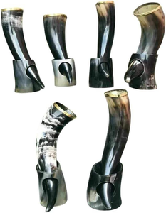 PERFECT ENTERPRISES Corne à boire polie de qualité supérieure, écologique, motif Corbeau Viking, pour reconstitutions païennes et nordiques, Corne des Vikings - Product Image 4