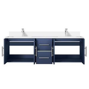 Blu Navy 60 In. W X 22 In. D doppio bagno vanità con piano in marmo coltivato e rubinetto Set per piccoli bagni - Product Image 5