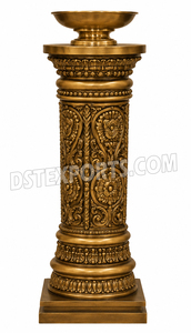 Ensemble de piliers de mariage en fibre d'inspiration dravidienne, Mandap élégant à quatre côtés, design Kalyana d'Inde du Sud, décoration royale - Product Image 2