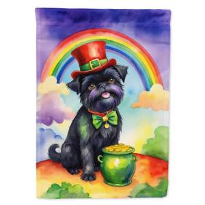 St Patrick's Day Affenpinscher Garden Flag Boîte aux lettres multicolore Bannière décorative de cour pour Patio Artwork Flower Yard Lawn Sign - Product Image 1