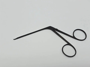 Tijeras Curvas de Precisión de Ébano con Mandíbula Microcurvada para Zurdos, Acabado Negro, para Disección de Tejidos Delicados, de Vaslcare - Product Image 4