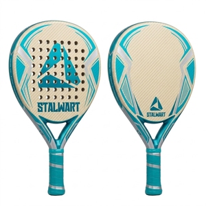Raquette de pickleball Stalwart, forme standard, sans bordure, noyau en nid d'abeille à 40 trous, poignée antidérapante de 16 mm, couleur turquoise, entraînement pour adultes - Product Image 1