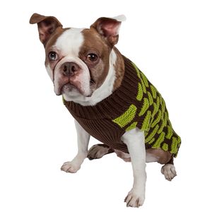 Designer Ribbed Turtle Neck <b>Dog</b> Sweater Fashion Weaved Heavy Knit Pet <b>Clothes</b> - Product Image 2