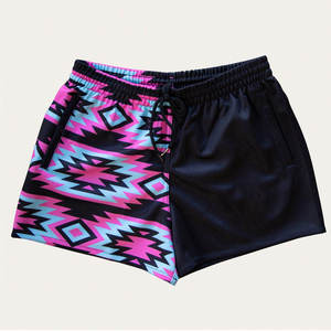 Custom Designed Unisex Rugby Shorts Two-Colour Sublimation Print Footy Shorts Breathable Adults - Product Image 1