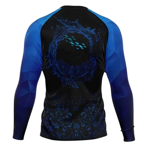เสื้อรัดรูปป้องกันรังสียูวีแบบระบายอากาศได้ดี ผลิตตามสั่งแบบ OEM ขายส่ง สำหรับผู้หญิงและผู้ชาย แขนยาว สำหรับกีฬา MMA - Product Image 2