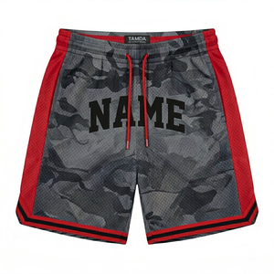 <b>Men's</b> Basketball <b>Shorts</b> Custom <b>Patch</b> Embroidery – Quick Dry High Quality | Heavy Mesh <b>Shorts</b> With Pockets - Product Image 1