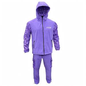 Chándal Ligero de Verano con Capucha y Mangas Florales con Pedrería, Logotipo Personalizado, Bolsillos Cargo, Bordado, Unisex, para Exteriores - Product Image 2