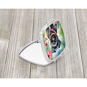 Bouvier Des Flandres Luau miroir de maquillage de voyage compact Portable pliant cadeau de conception de poche pour femmes et filles - Product Image 2